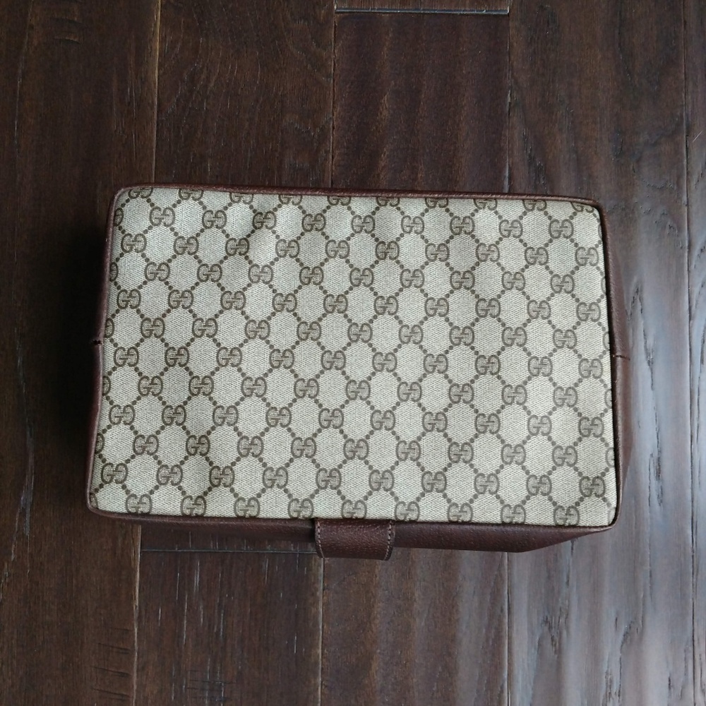 Brown Unisex Vintage Gucci Toiletry Travel Case - Picture 2 of 8